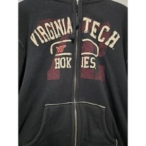 Fourth & One Virginia Tech Hokies Black Thermal Fleece Lined Hoodie XL